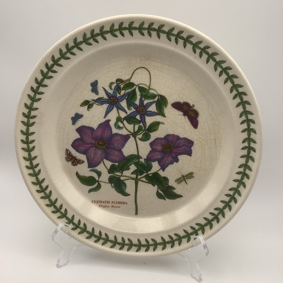 Portmeirion Botanic Garden Clematis Florida Dinner Plate - Picture 1 of 5